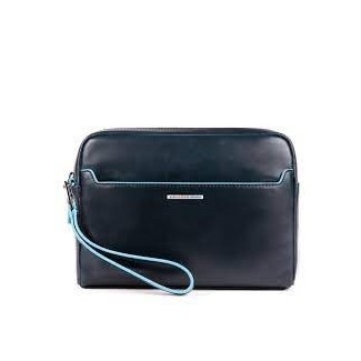 Pochette da polso Piquadro Stationery in pelle blu AC5592B2/BLU2