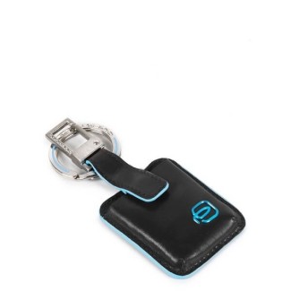 Piquadro Connequ Blue Square keychain black AC3954B2 / N