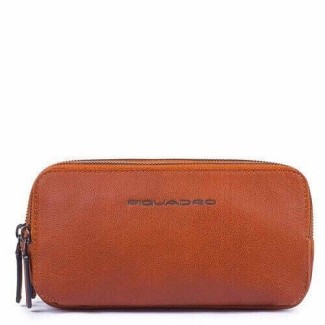 Astuccio a tre comparti Piquadro Stationery arancio