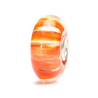 Clear Coral Stripe Bead - 61434