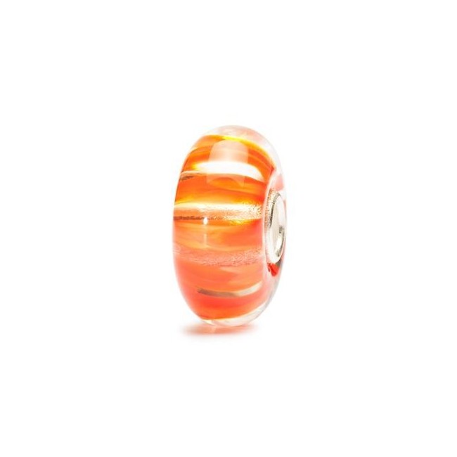 Clear Coral Stripe Bead - 61434