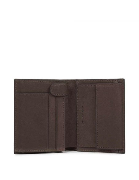 Portafoglio Piquadro Black Square testa di moro PU1740B3R/TM