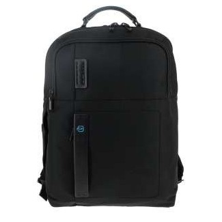 Piquadro Pulse P16 black fabric backpack - CA4174P16 / CHEVN