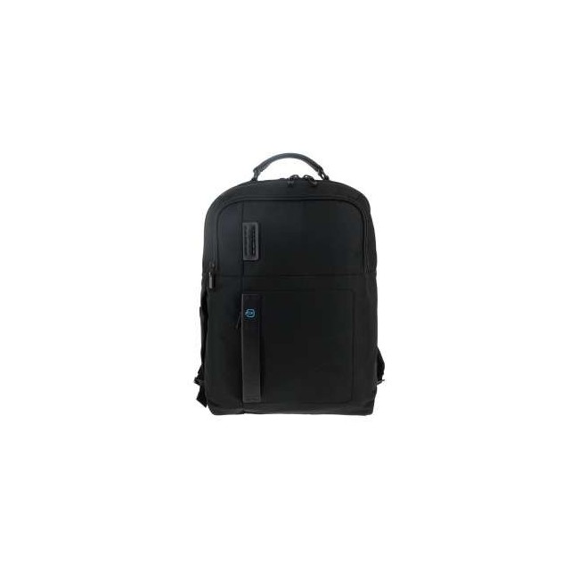 Piquadro Pulse P16 black fabric backpack - CA4174P16 / CHEVN