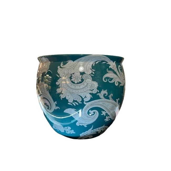 Etro Maia green round cachepot 31882-8874-500