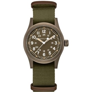 Militärgrüne Hamilton Khaki Field mechanische Uhr