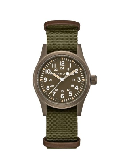 Militärgrüne Hamilton Khaki Field mechanische Uhr