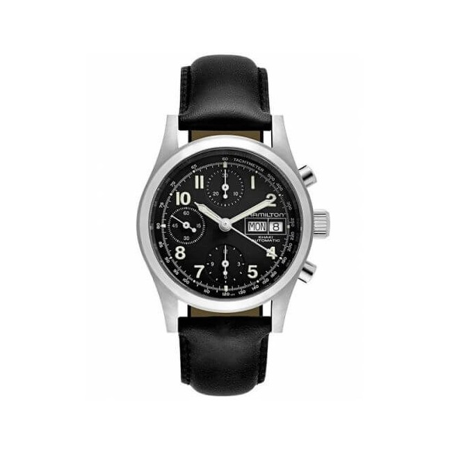 Orologio Hamilton Khaki Field Chrono Auto nero - H71416733