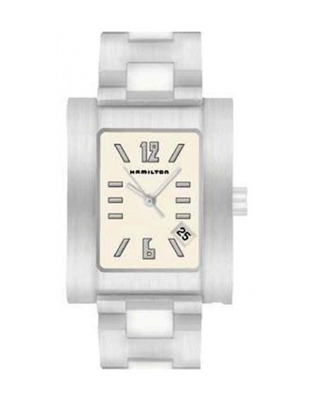 Orologio Hamilton rettangolare bianco H001000053