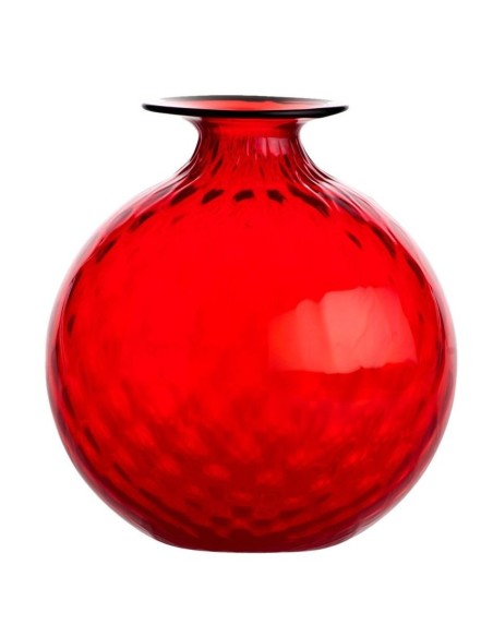 Vaso Venini Monofiore Balloton piccolo Rosso Filo Rosso 100.16