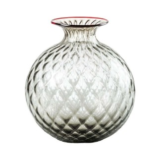 Venini Monofiore Balloton mini transparent vase red thread 100.14