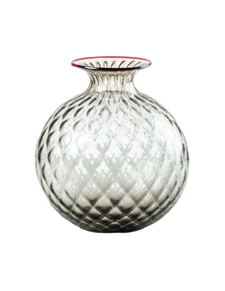Venini Monofiore Balloton mini transparent vase red thread 100.14
