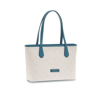 Shopper bag woman The Bridge Anna light blue and milk
