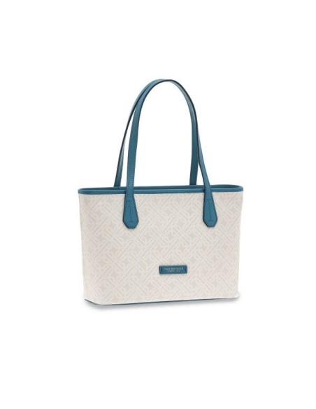 Borsa Shopper donna The Bridge Anna celeste e latte