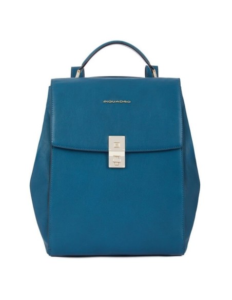 Woman backpack iPad holder Piquadro Dafne teal CA5278DF / OT2
