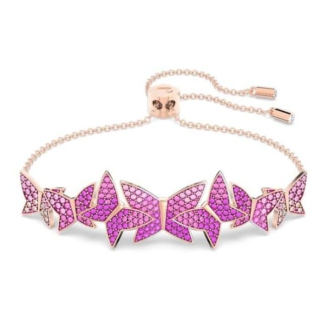 Swarovski Lilia Rosé-Armband mit rosa Pavè-Schmetterlingen 5636431