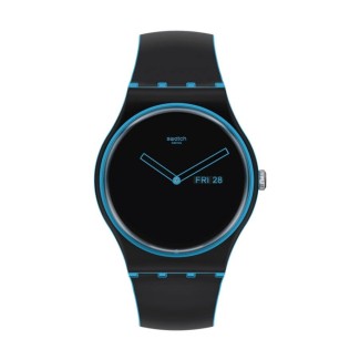Swatch Uhren Minimal Line Blau Schwarz - SO29S701