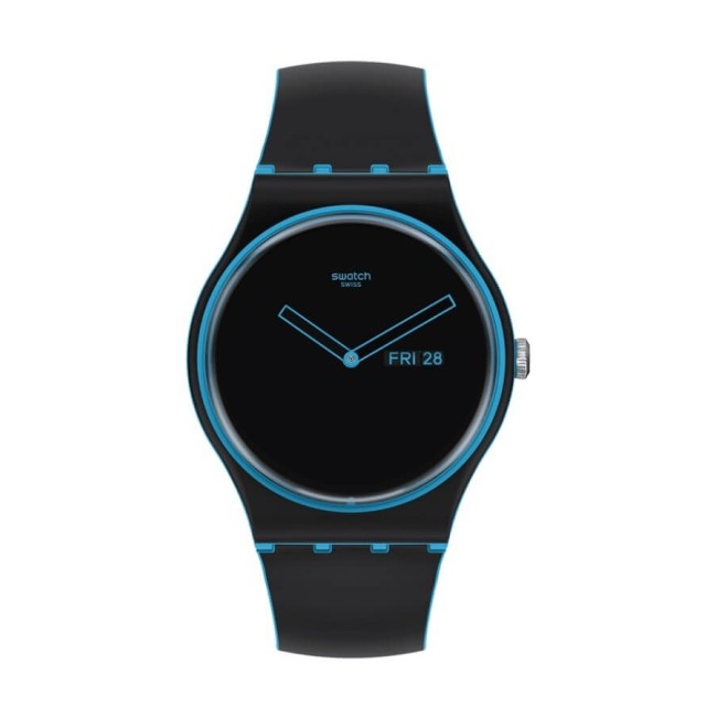 Swatch Watches Minimal Line Blue Black - SO29S701
