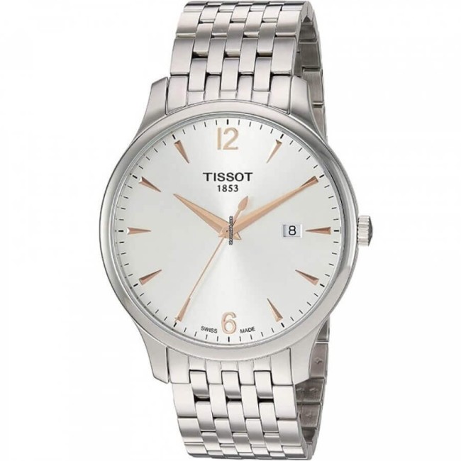 Orologio Tissot Tradition grande silver e rosè - T0636101103701