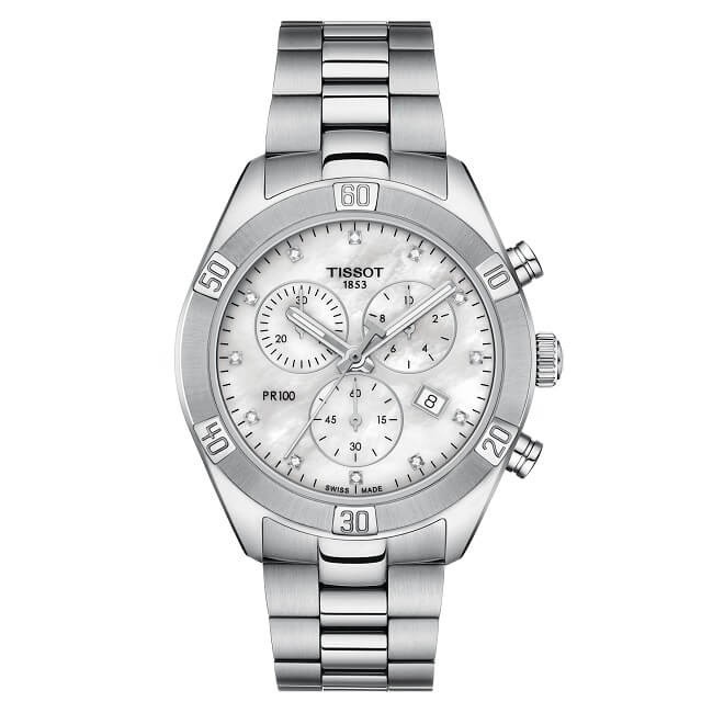 Tissot PR100 Sport Chic Uhr mit Diamanten – T1019171111600