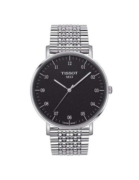 Tissot Everytime große schwarze Uhr T1096101107700