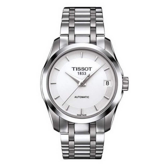 Orologio Tissot Couturier Automatico  bianco T0352071101100