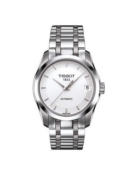Tissot Couturier Automatische Weiße Uhr T0352071101100