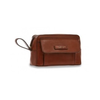 The Bridge Alberto beauty case in tan leather 09310201