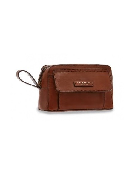 The Bridge Alberto beauty case in tan leather 09310201