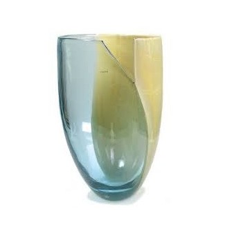 Venini Le Sabbie vase aquamarine and ivory - 778.00