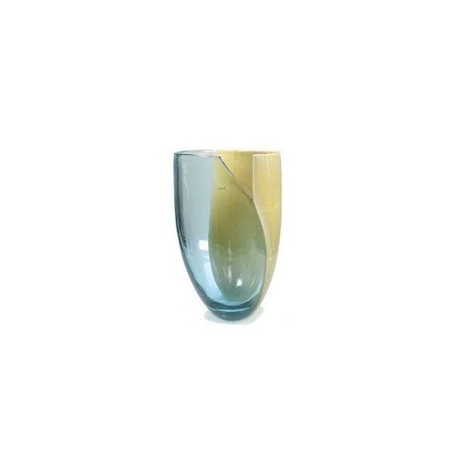 Venini Le Sabbie Vase Aquamarin und Elfenbein - 778,00