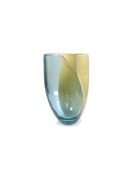 Venini Le Sabbie Vase Aquamarin und Elfenbein - 778,00