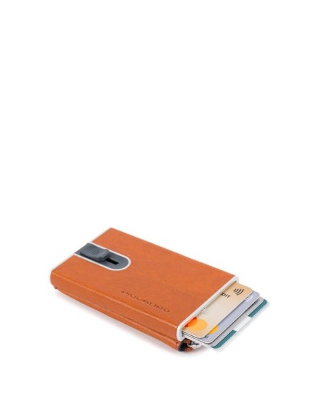 Compact wallet Piquadro Blue Square Special orange - PP5359B2SR / AR