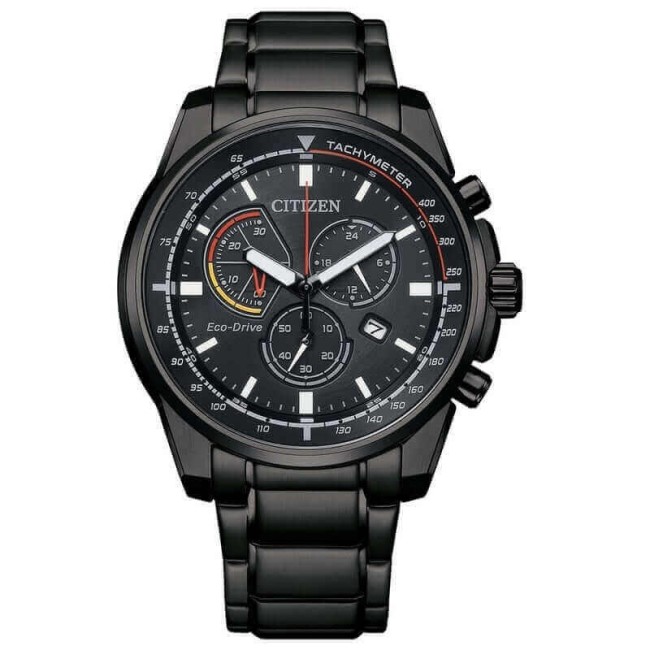 Citizen Chrono Eco-Drive Active Uhr Schwarzer Stahl AT1195-83E