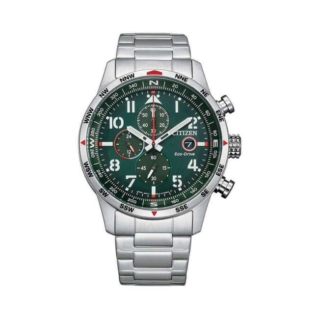 Citizen Chrono Eco-Drive Aviator green - CA0791-81X