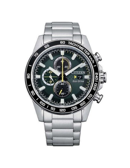Citizen Chrono Racing Eco Drive grüne Uhr CA0780-87X