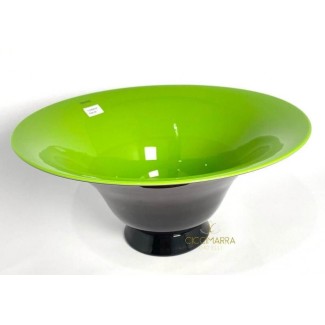 Centerpiece Vase 1930er Venini Granat / Grün 500.02