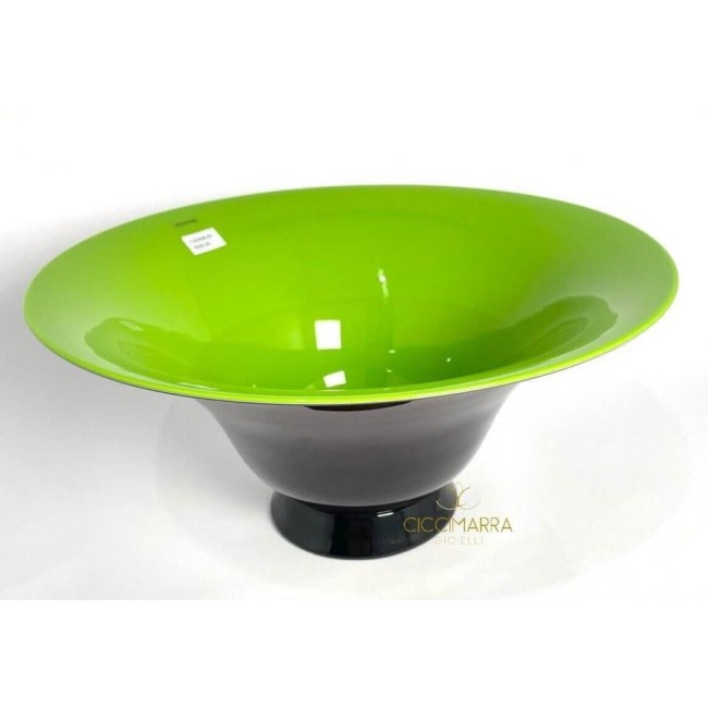 Centerpiece Vase 1930er Venini Granat / Grün 500.02