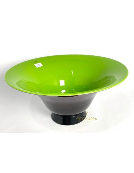 Centerpiece Vase 1930er Venini Granat / Grün 500.02