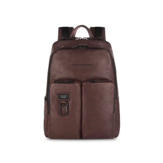 Backpack for PC and Ipad Piquadro Harper dark brown CA3869AP / TM