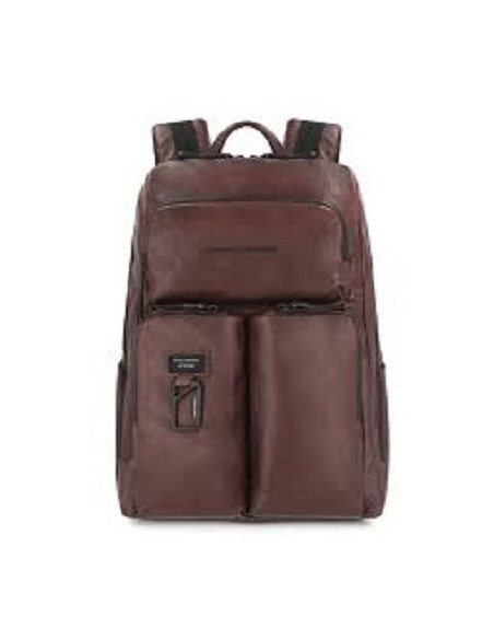Piquadro dunkelbrauner Lederrucksack Harper CA3349AP / TM-Linie