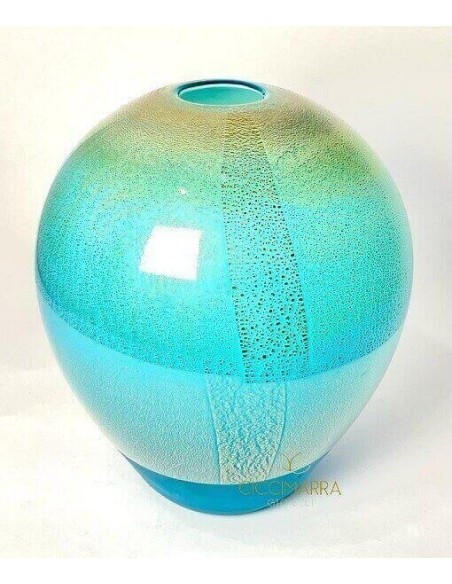 Venini Vase aus Quarz, Aquamarin und Blattgold 514.50