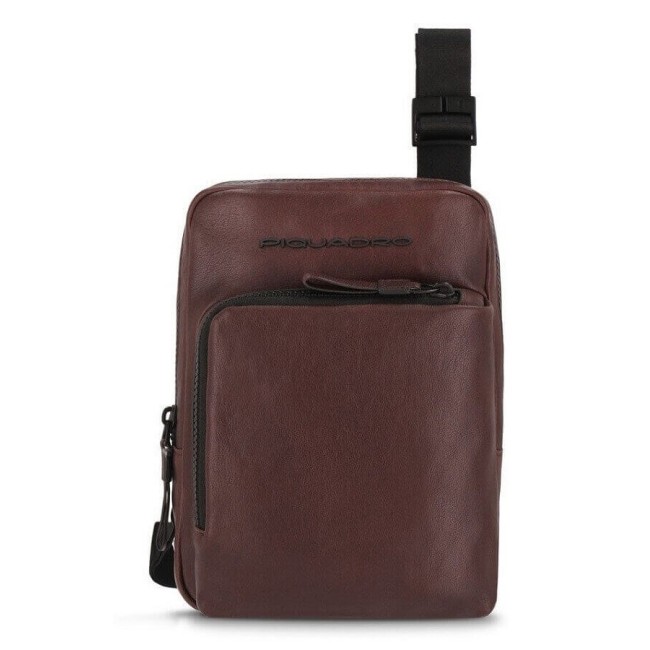 Dunkelbraune Piquadro Harper Ledertasche - CA3084AP / TM