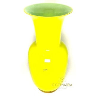 Vaso Venini Opalino Limited Edition Giallo e Celeste - 706.22