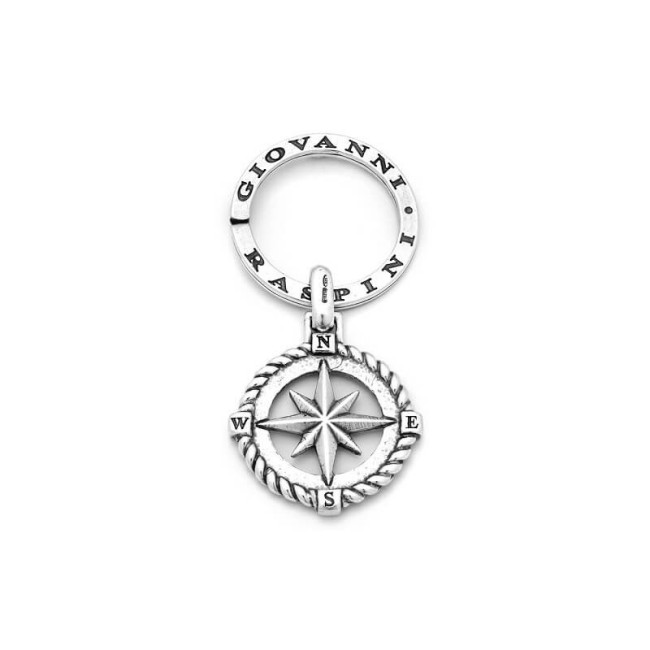Giovanni Raspini Wind Rose keyring in silver GR11304