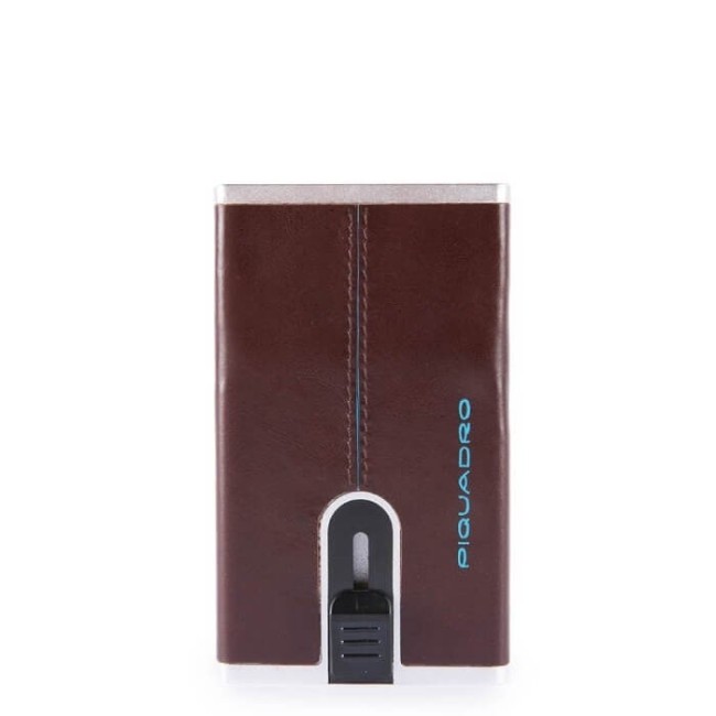 Compact wallet Piquadro Blue Square mogano PP4825B2R/MO