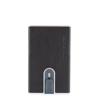 Compact wallet Piquadro Blue Square Special black PP4825B2SR