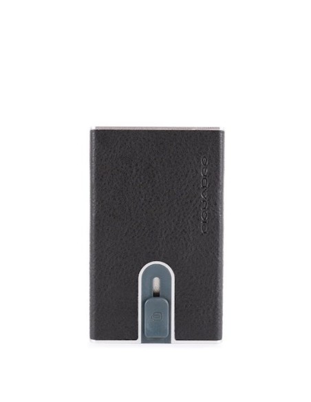 Compact wallet Piquadro Blue Square Special black PP4825B2SR