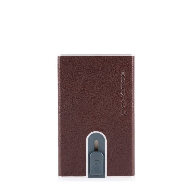 Compact wallet Piquadro Blue Square Special testa di moro