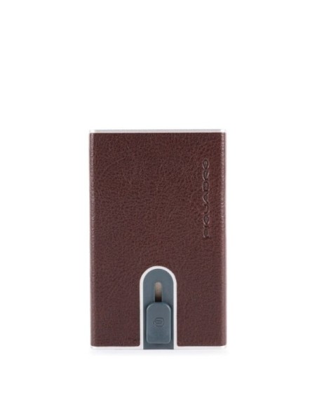 Compact wallet Piquadro Blue Square Special testa di moro